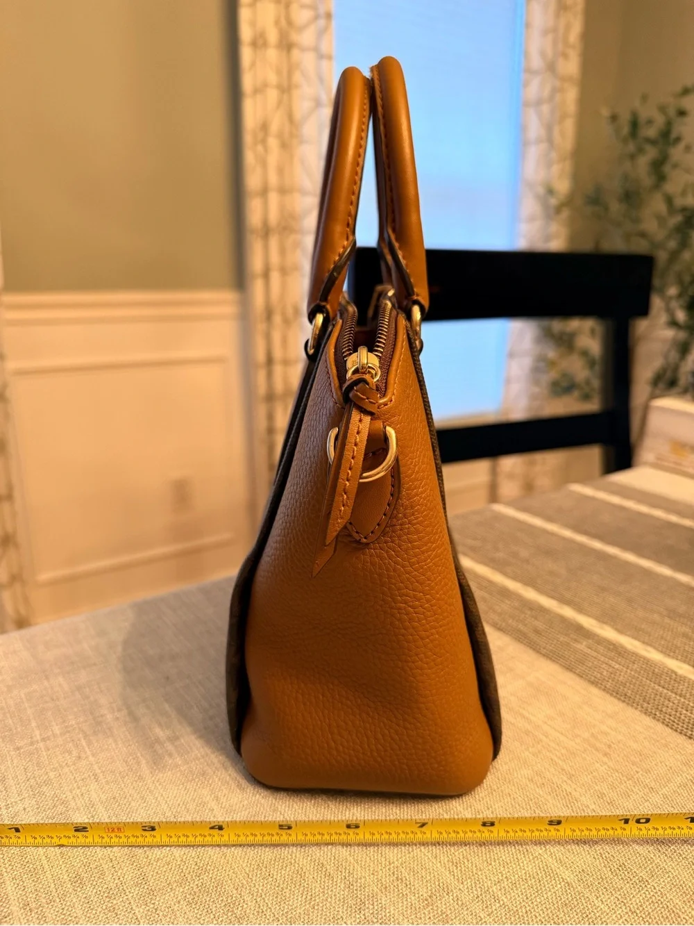 Michael Kors Brown & Tan Signature Satchel